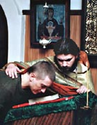 Russian Orthodox Church baptizing
